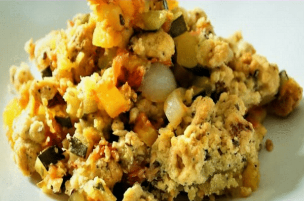 Crumble de tomates & courgettes Ig bas