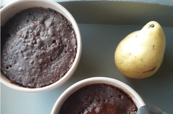Gâteau minute Chocolat/Poire IG bas