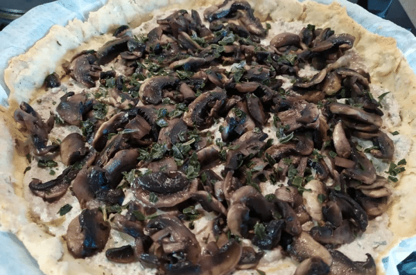 La Tarte Aux Champignons - Farine Fiberpasta IG 29 - Vendu chez al-origin.fr