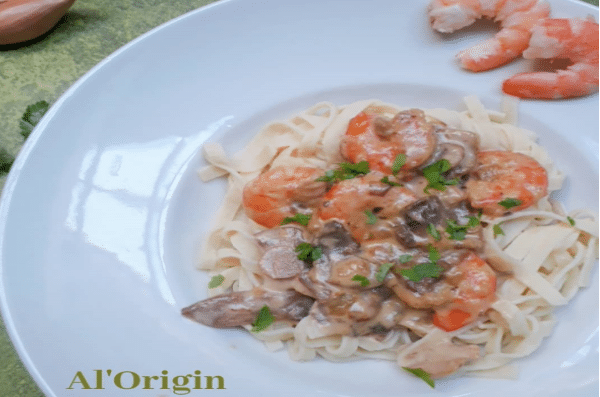 Tagliatelli crevettes coco - Tagliatelli fiberpasta IG 23 - Vendu chez al-origin.fr
