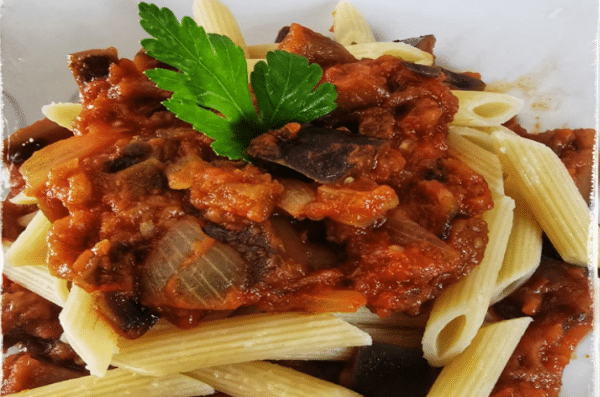 Le Tajine d'Aubergine Pimenté - Pennes Fiberpasta IG 29 - Vendu chez al-origin.fr