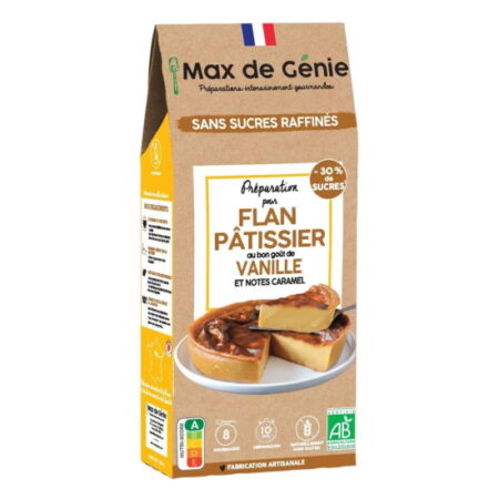 Flan pâtissier sans sucres raffinés vendu sur Al'origin.fr