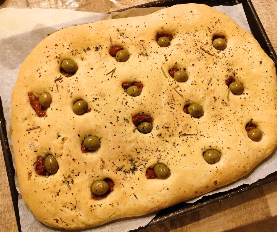 Fougasse olives/tomates IG bas