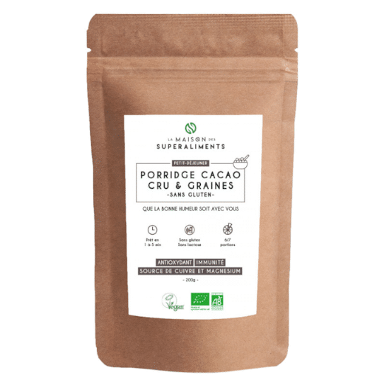 Porridge Cacao Cru & Graines Bio